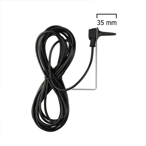 Antenne sur support inox en 868 mhz et hauteur 35 mm Antenne radio 3.5cm-868mhz non filtrée. Câble coaxial RG58 de 6.50m.
